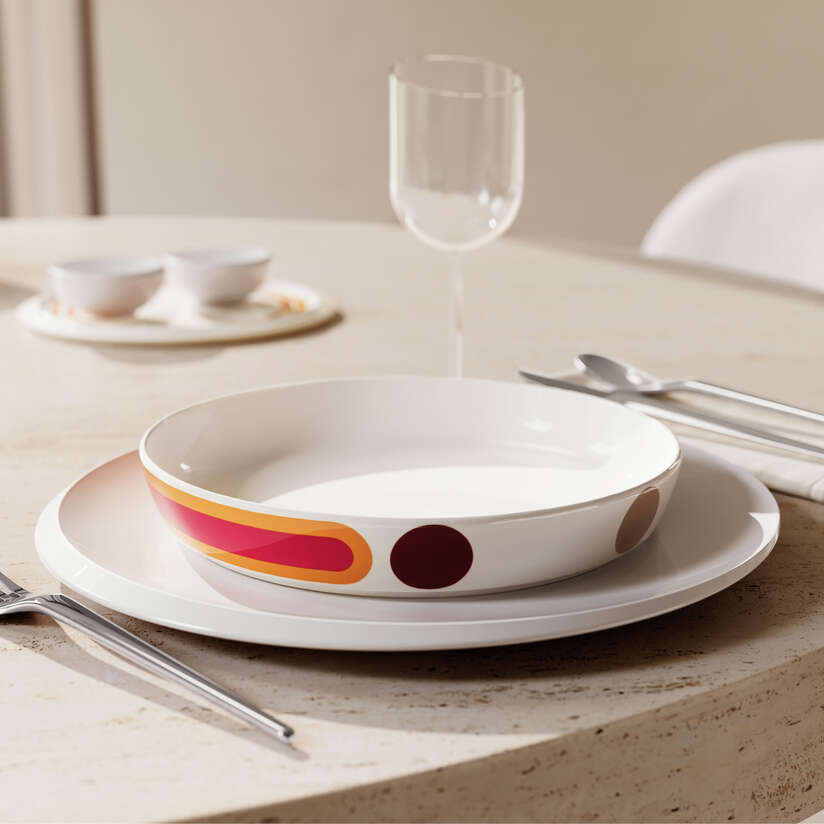 La Boule Dinnerware set - Multi-colored, Premium Porcelain
