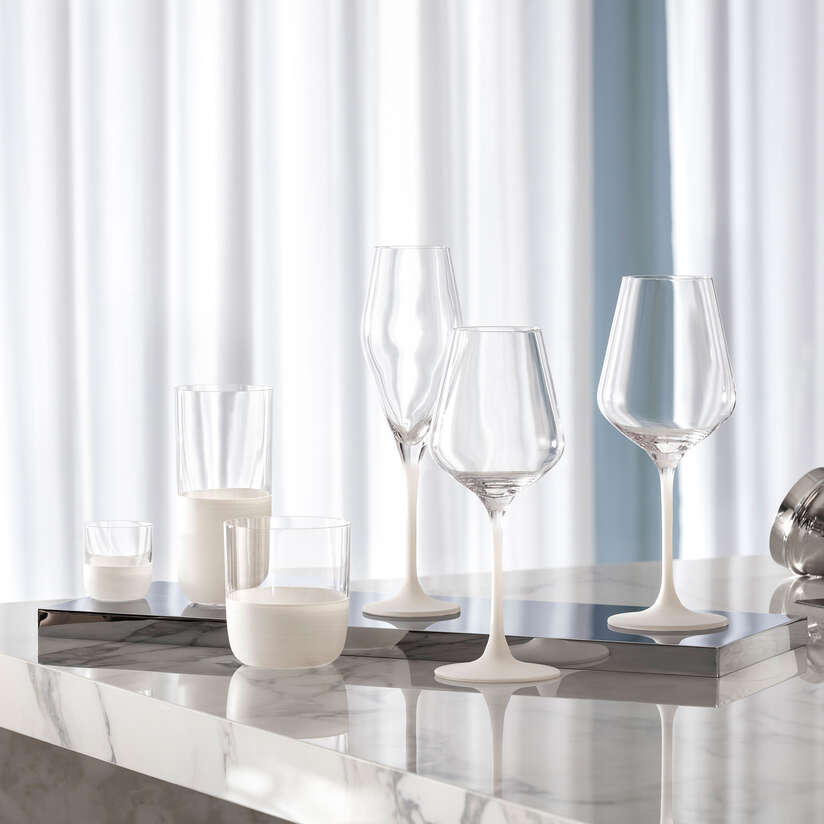 Champagne glass White, 4.1 oz, crystal glass