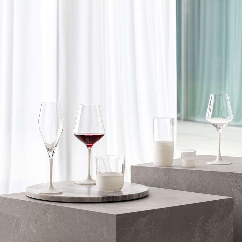Champagne glass White, 4.1 oz, crystal glass