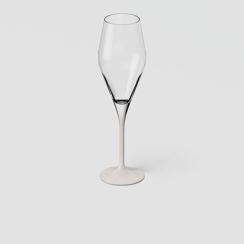 Champagne glass White, 4.1 oz, crystal glass
