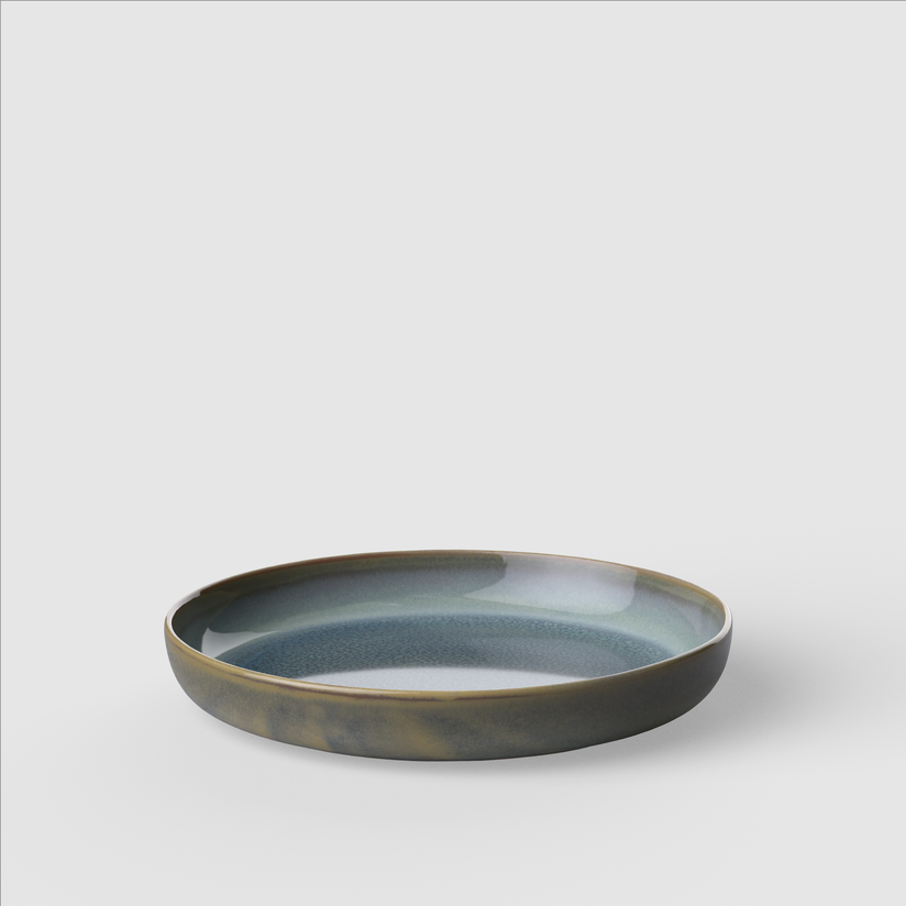 Crafted Pasta bowl Green, 450 ml, Premium Porcelain