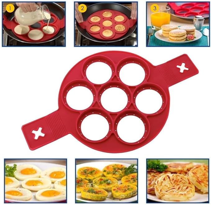 Macadve⢠Multi-Purpose Flip'N'Cook Pancake/Egg/Mini Utthapam Maker