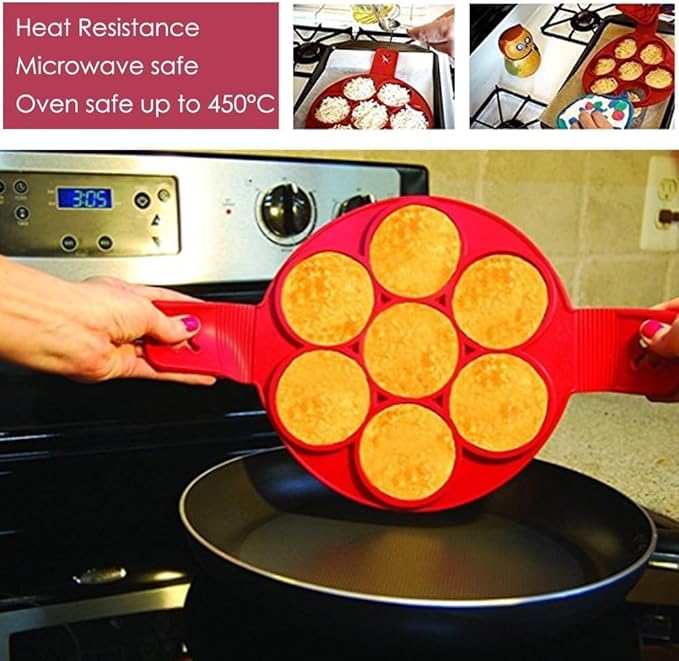 Macadve⢠Multi-Purpose Flip'N'Cook Pancake/Egg/Mini Utthapam Maker