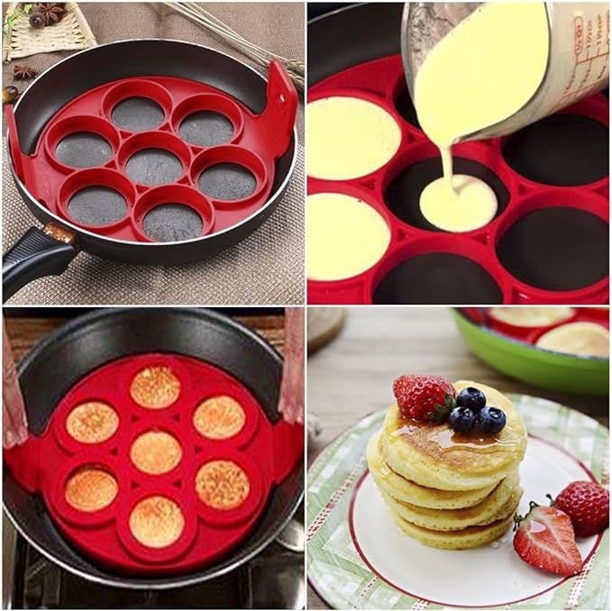 Macadve⢠Multi-Purpose Flip'N'Cook Pancake/Egg/Mini Utthapam Maker