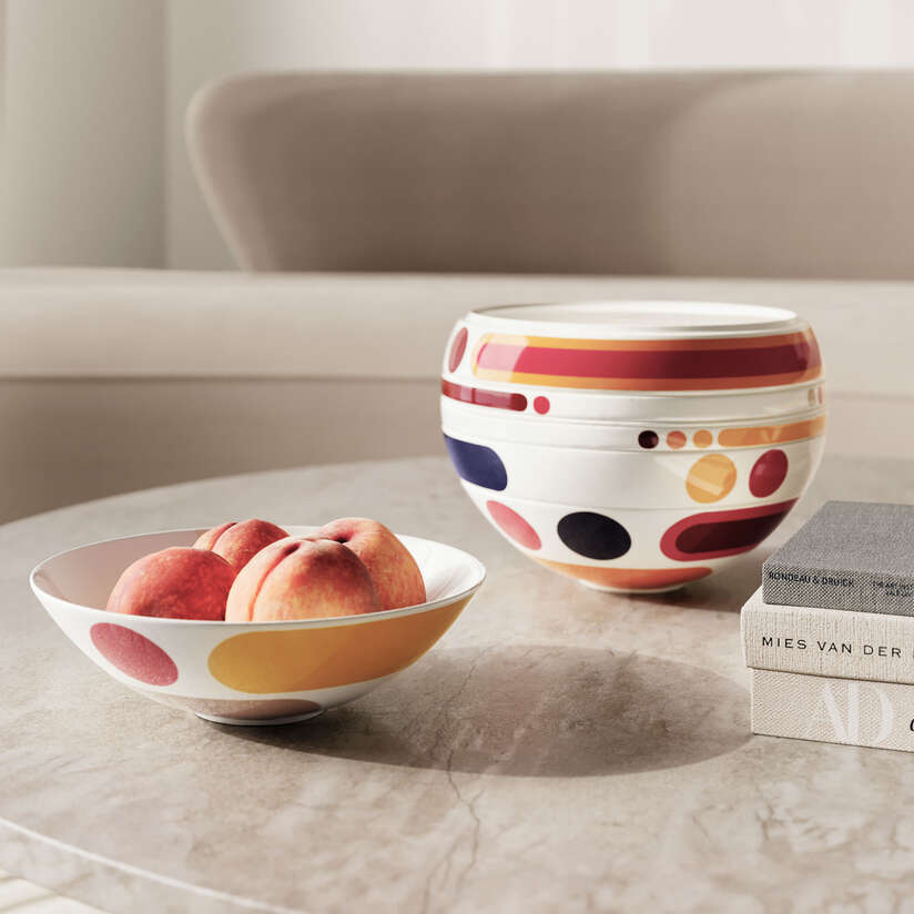 La Boule Dinnerware set - Multi-colored, Premium Porcelain
