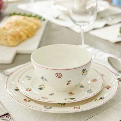 Petite Fleur Dinnerware set White, Premium Porcelain