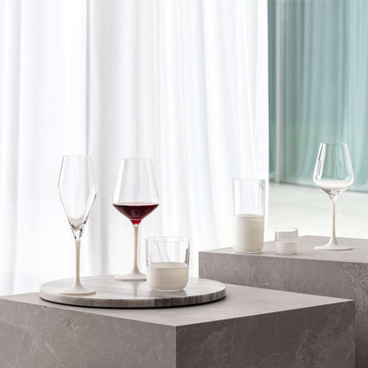 Champagne glass White, 4.1 oz, crystal glass