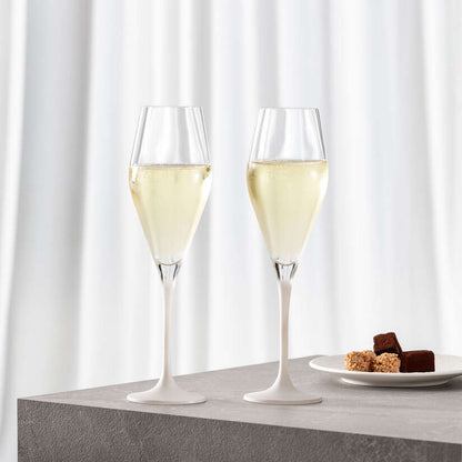 Champagne glass White, 4.1 oz, crystal glass