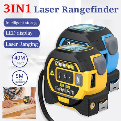 3 in 1 Digital Distance Range Multipurpose Laser Measure Tape