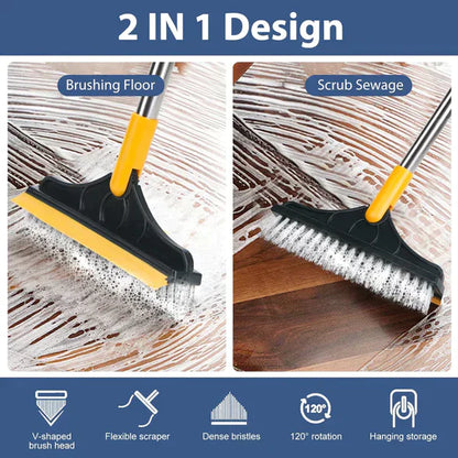 Macadve™ 2 In 1 Scrub Cleaning Brush with Soft Scraper