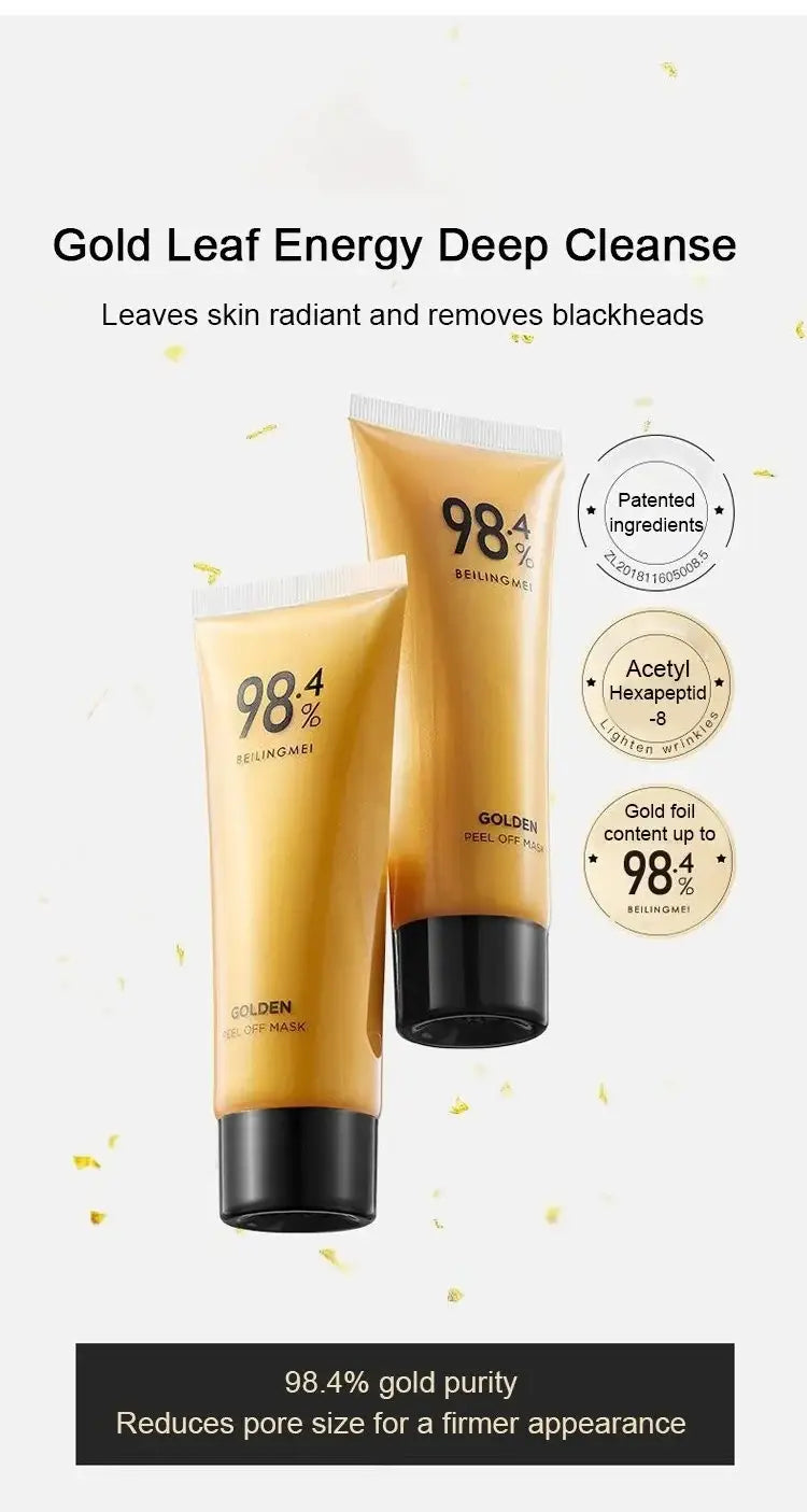 Gold Peel Off Mask & Portable Handheld Fan Combo