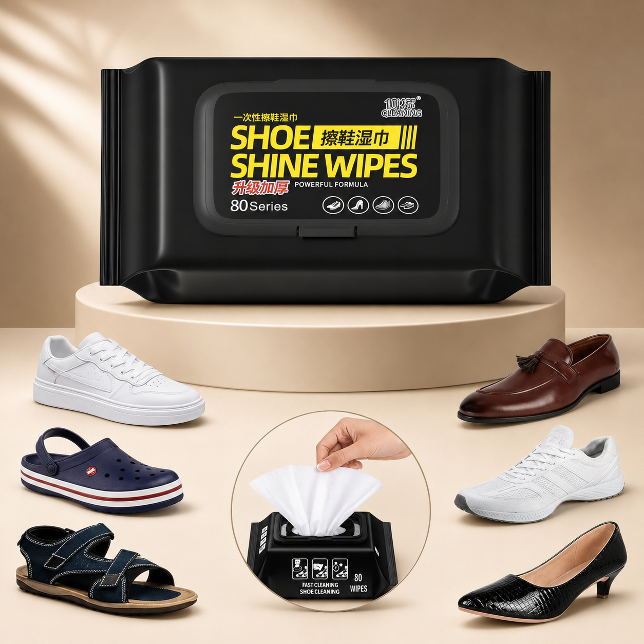 Instant Shoe Cleaning Wipes