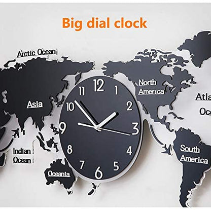 Macadve™ World Map Wall Clock