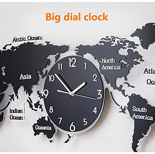 Macadve™ World Map Wall Clock