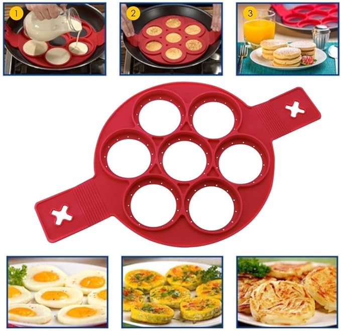 Macadve™ Multi-Purpose Flip'N'Cook Pancake/Egg/Mini Utthapam Maker