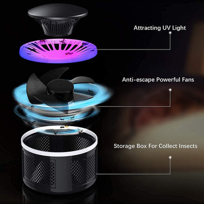 Mosquito Killer Lamp (Black) with Free Mosquito Patch