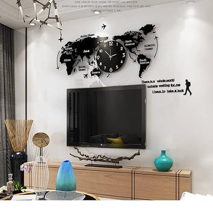 Macadve™ World Map Wall Clock