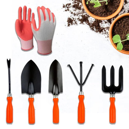 Garden Tools Kit (Set of 5) with Gloves – Durable Hand Tools for Home Gardening
