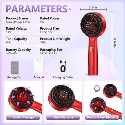 3-1 Red Light Therapy Scalp Massager