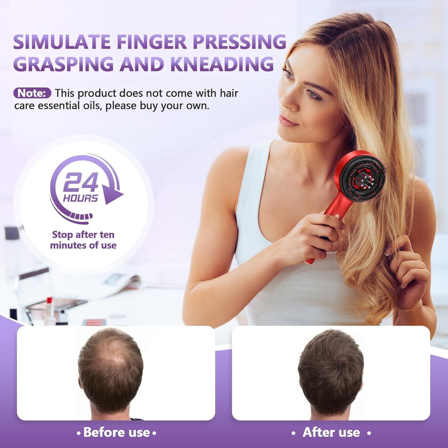3-1 Red Light Therapy Scalp Massager