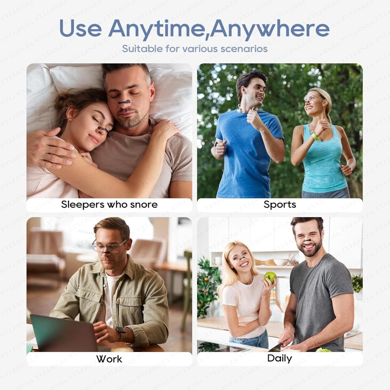 Magnetic Universal Nasal Strip & Clip – Anti-Snoring Breathing Support (PACK OF 2)