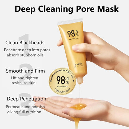 Gold Peel Off Mask & Portable Handheld Fan Combo