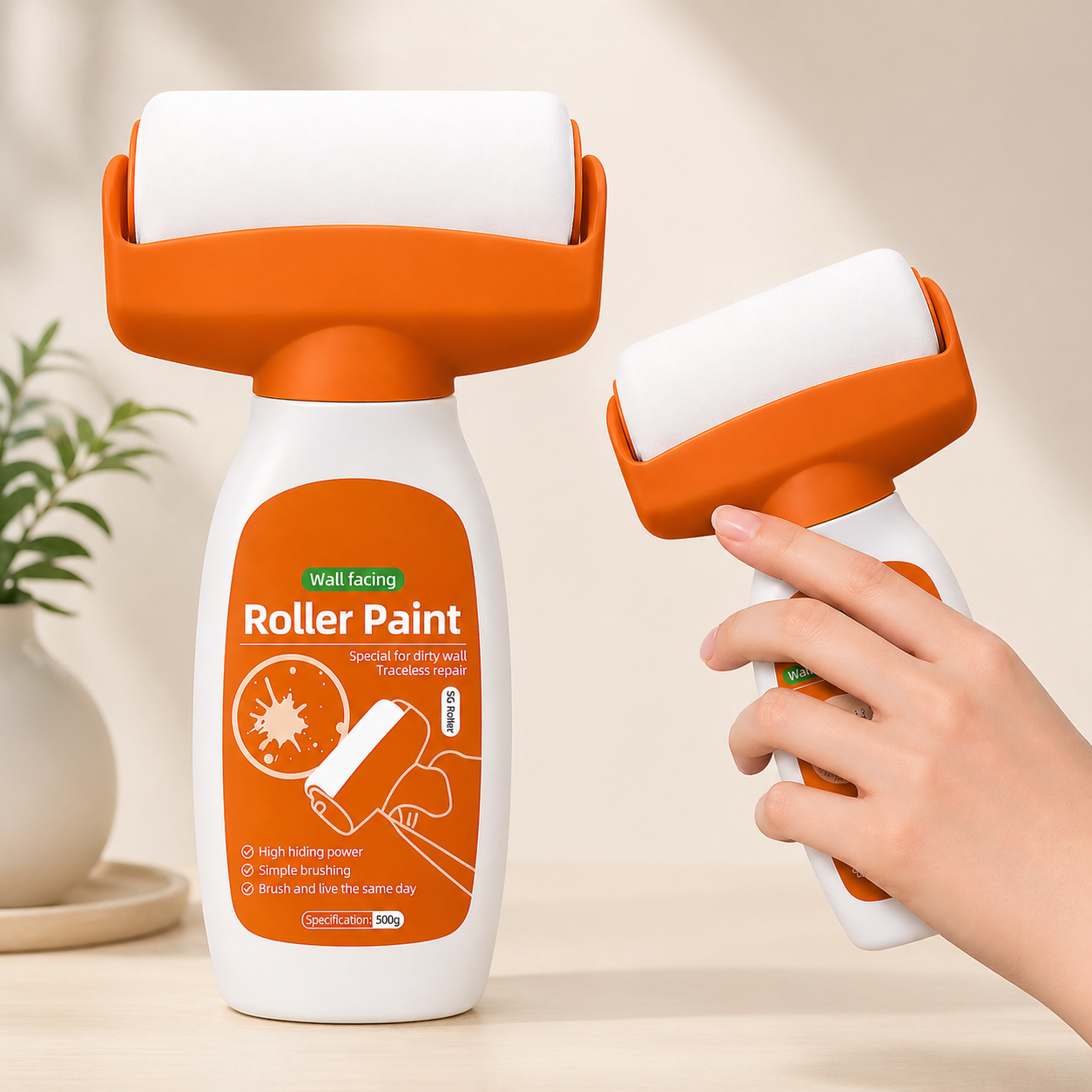 Wall Repair Roller Paint Tool for Quick Wall Touch-Ups