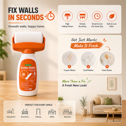 Wall Repair Roller Paint Tool for Quick Wall Touch-Ups