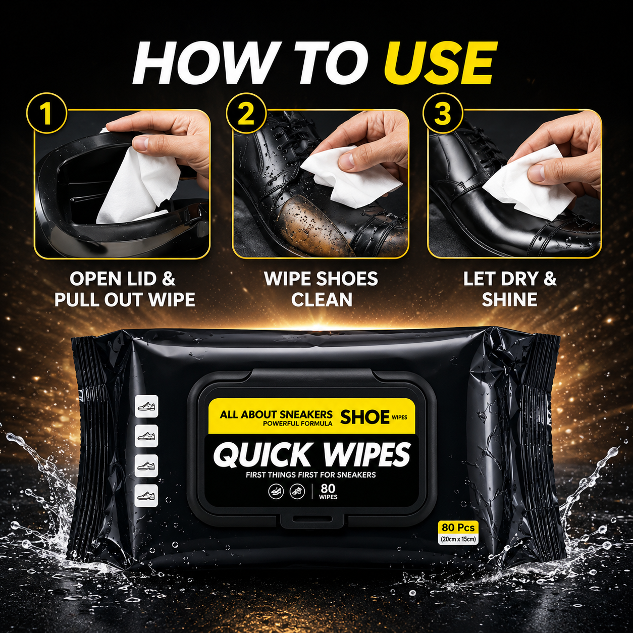 Instant Shoe Cleaning Wipes