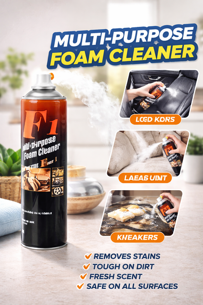 F1 Multi-Purpose Foam Cleaner Spray | Deep Cleaning for Car, Sofa, Kitchen & Home Surfaces