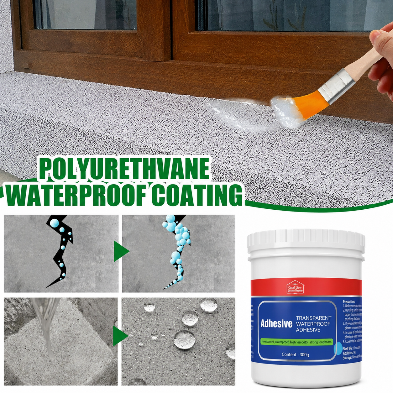 Strong Waterproof Invisible Paint + Brush Free
