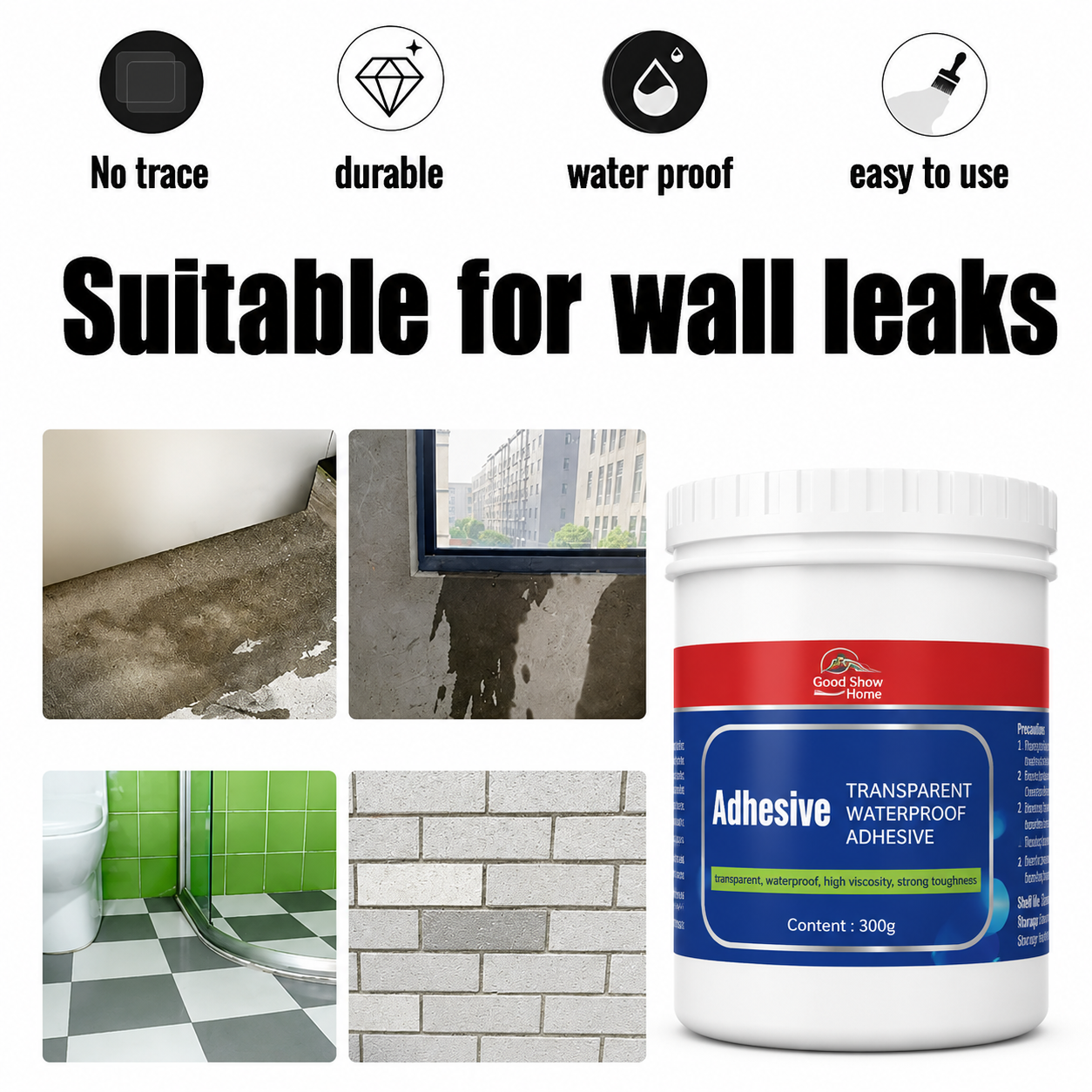 Strong Waterproof Invisible Paint + Brush Free