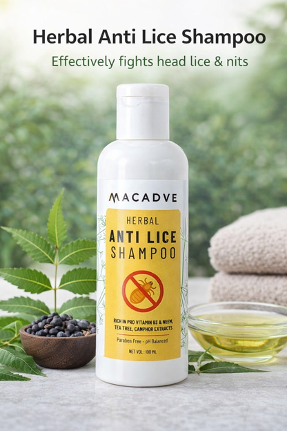 Herbal Anti Lice & Nits Shampoo with Free Neem Comb