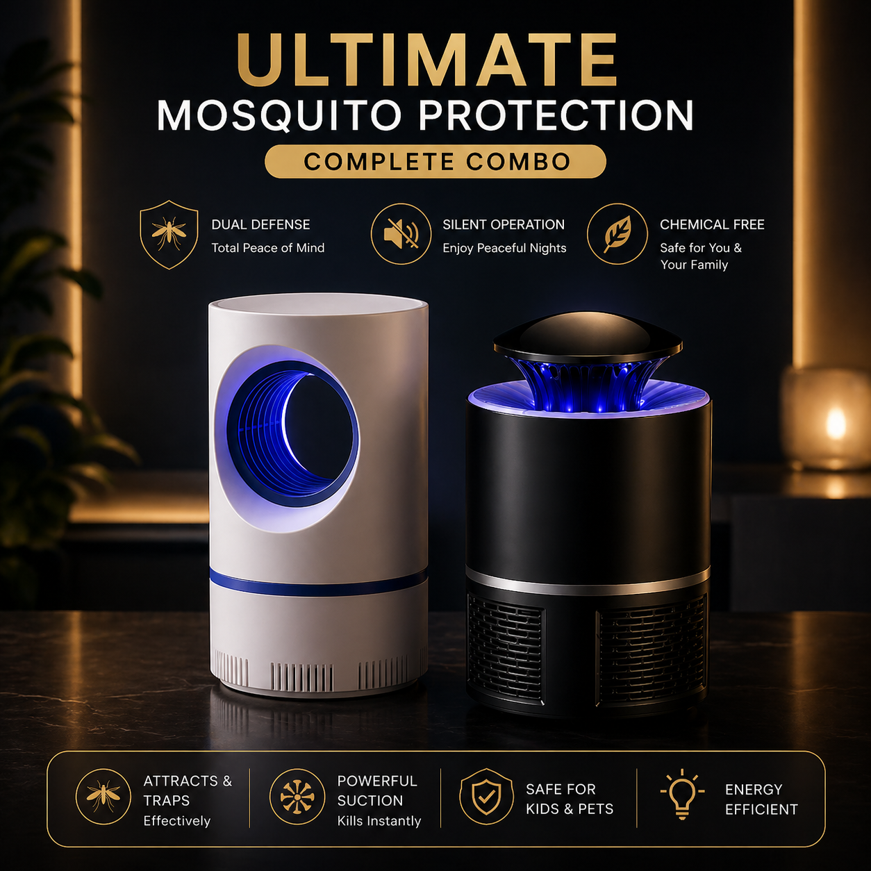 Mosquito Killer Lamp & Suction Device