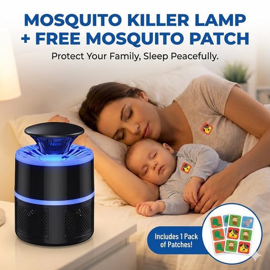 Mosquito Killer Lamp (Black) with Free Mosquito Patch