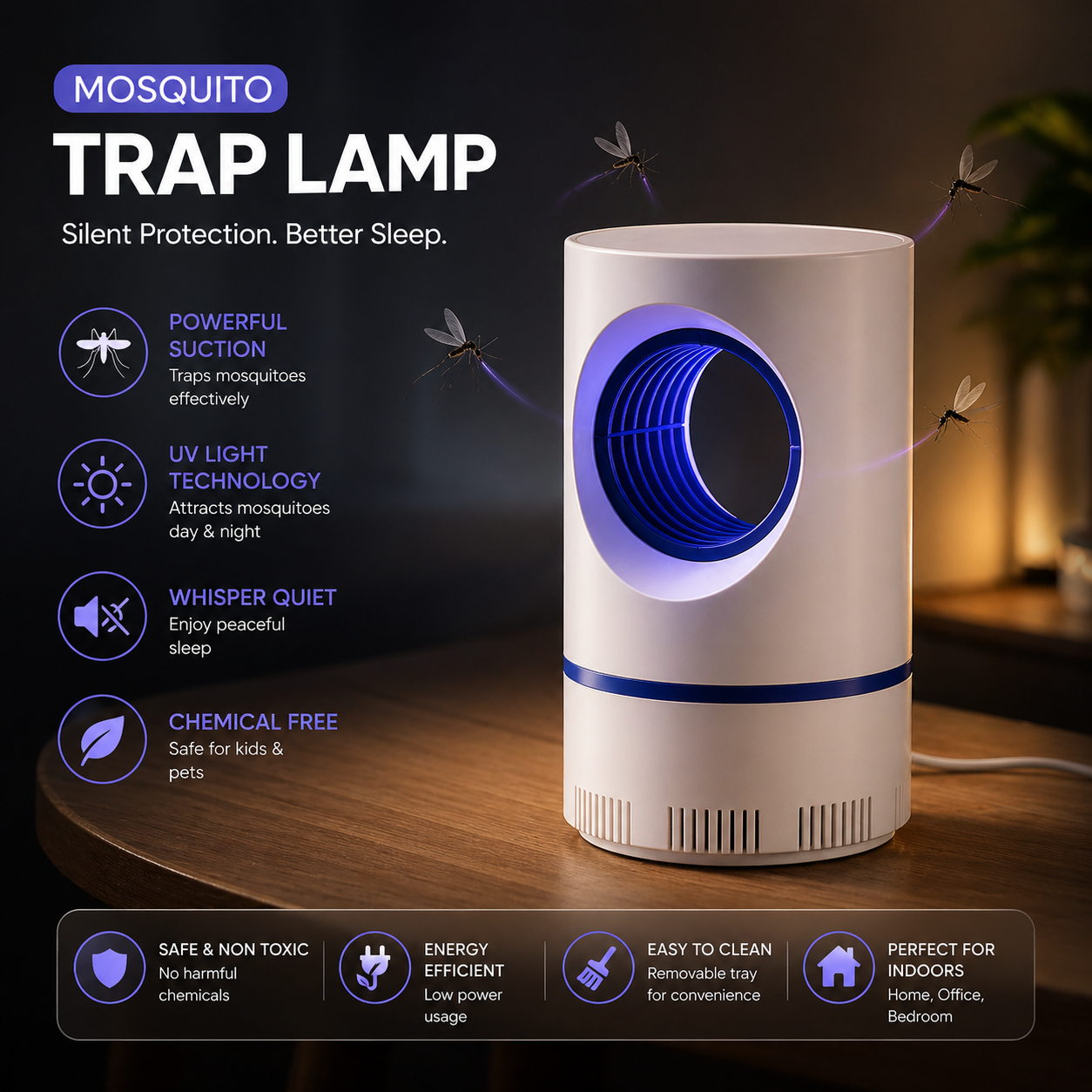 Mosquito Killer Lamp & Suction Device