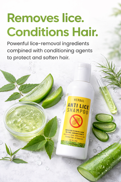 Herbal Anti Lice & Nits Shampoo with Free Neem Comb