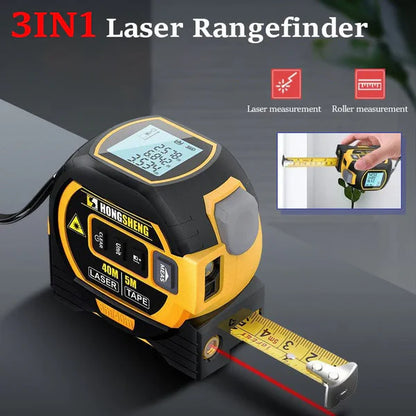 3 in 1 Digital Distance Range Multipurpose Laser Measure Tape