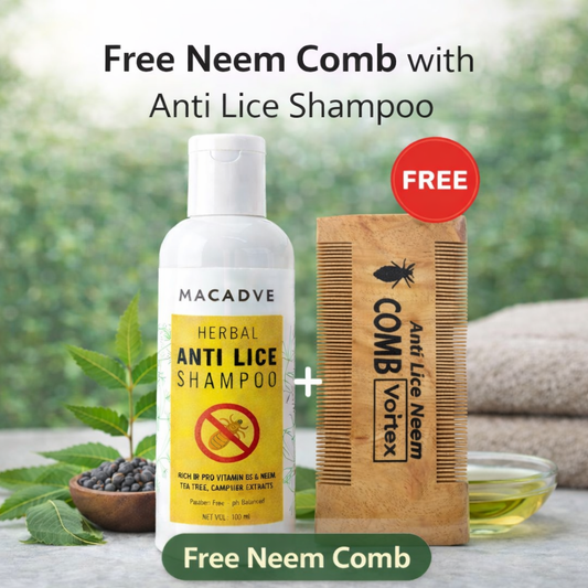 Herbal Anti Lice & Nits Shampoo with Free Neem Comb